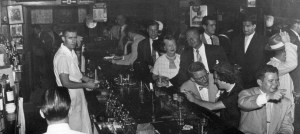 PJ Clarke's in the 40s. Same exact bar and crowd tonight Clarkes 1940